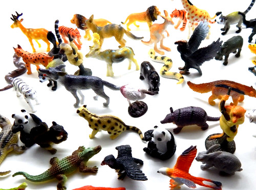 Mini plastic wild animals - wild,