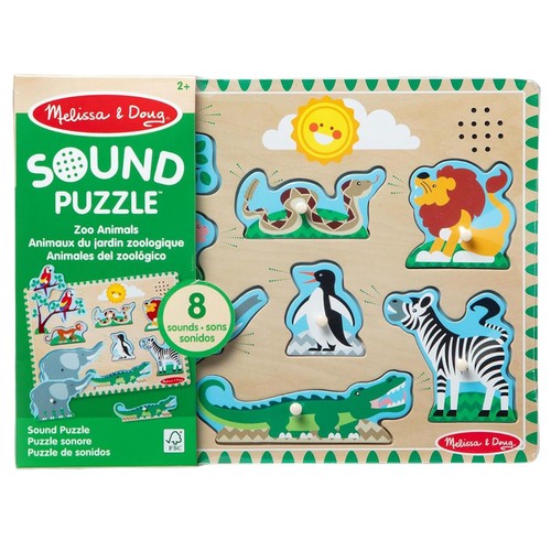 Zoo animals sound puzzle - animals, kids