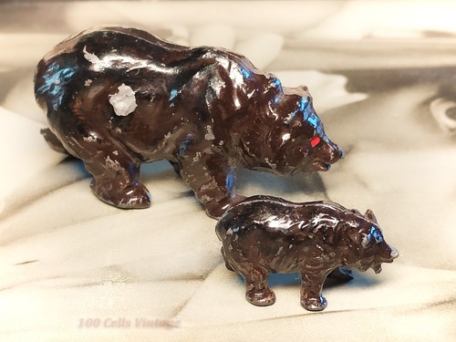 Bear and cub vintage - bear, britains