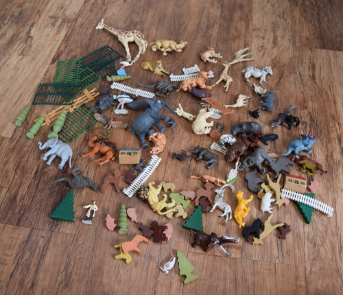 Vintage plastic farm - plastic, zoo
